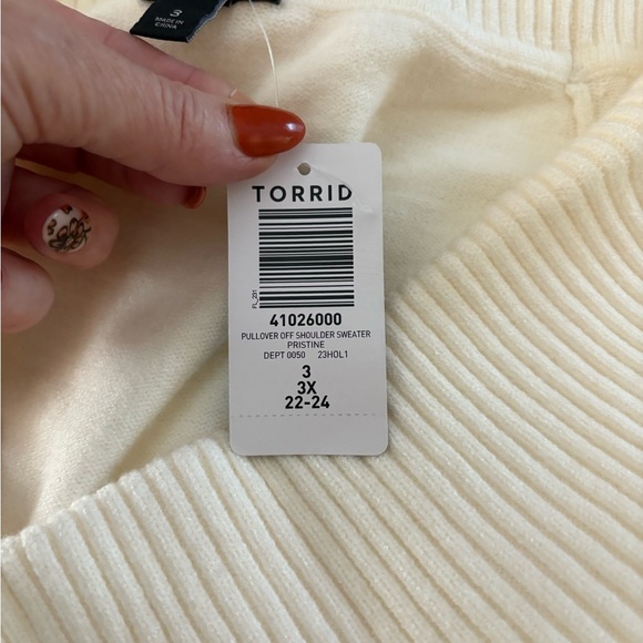 NWT Torrid Pullover Off Shoulder Sweater Pristine size 3X 22/24 - Picture 5 of 6